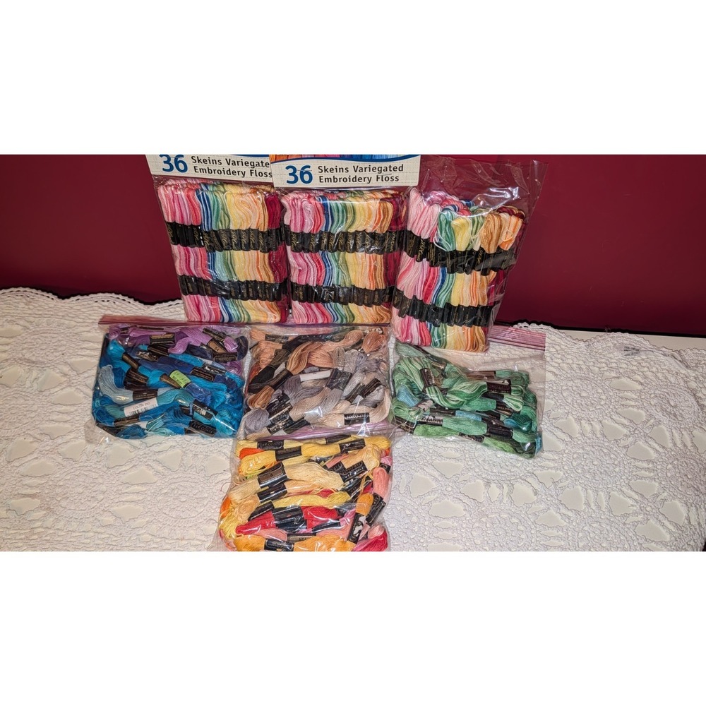 Lot of  225+ J&P Coats Embroidery Floss Thread Various Colors Craft Cross Stitch